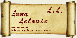 Luna Lelović vizit kartica
